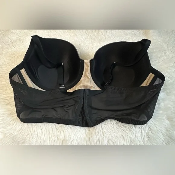 Cacique Bra  Sexy woman’s Lace Zip Front Full coverage Balconette 46 C - Picture 5 of 10